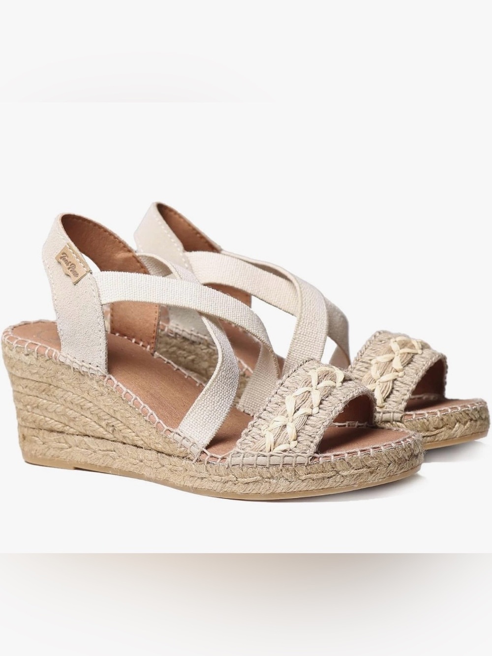 Toni Pons Susa Bn Women’s Beige Espadrille Wedge Sandals